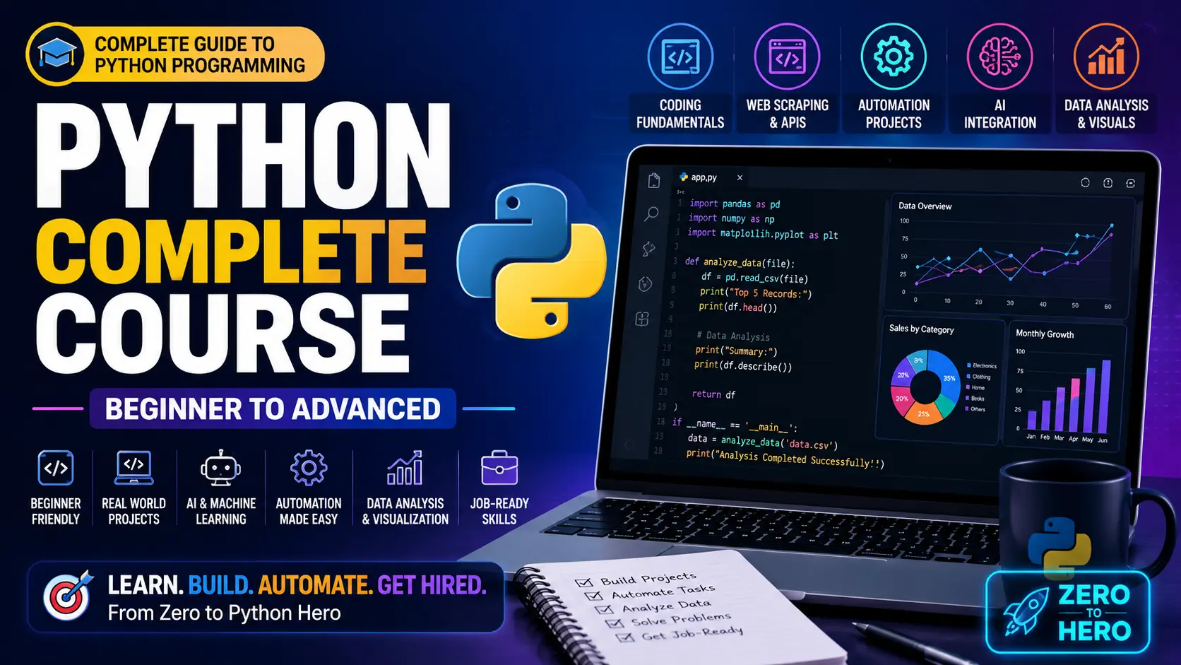Python Complete Course: Beginner to Advanced Guide, Benefits & Career Opportunities
